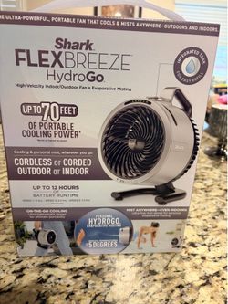 Shark FlexBreeze HydroGo Portable Fan Misting! New/In stores $150. Here $75