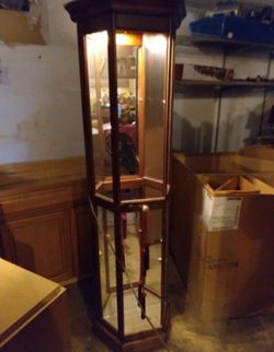 Glass wooden cabinet
