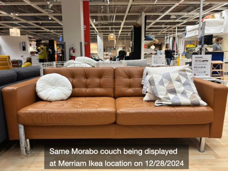 Ikea Morabo Leather Couch 