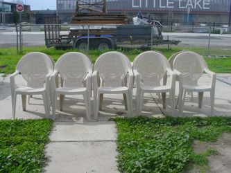 8 GROSFILLEX HIGH BACK ARM CHAIRS