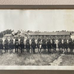 Awesome cavalry photo soldiers horses circa 1916 large size yard long WWI