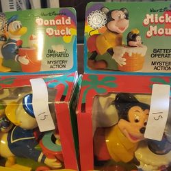 DONALD & MICKEY BATTERY OPERATED MYSTERY ACTION FIGURES 