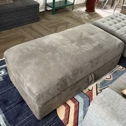 Grey Ottoman with Storage