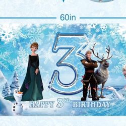 Frozen Happy Birthday Banner