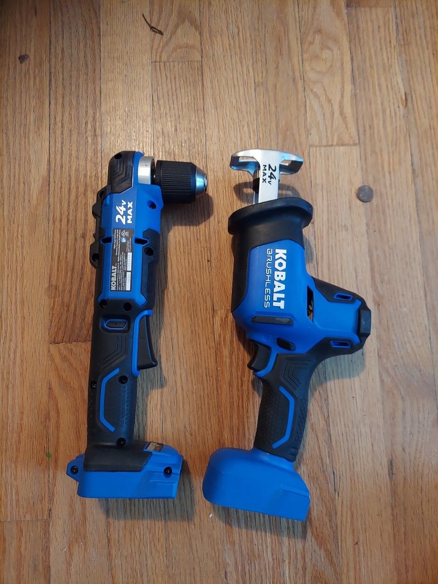 Kobalt 24V Reciprocating And Angle DRILL Driver Tools Only 