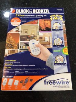 Black & Decker 5 Piece Wireless Lighting Kit FW3000 New In Original Box