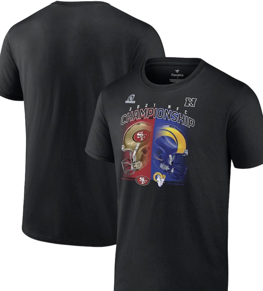 Authentic 2021 NFC CHAMPIONSHIP SHIRT 49ers Rams Niners
