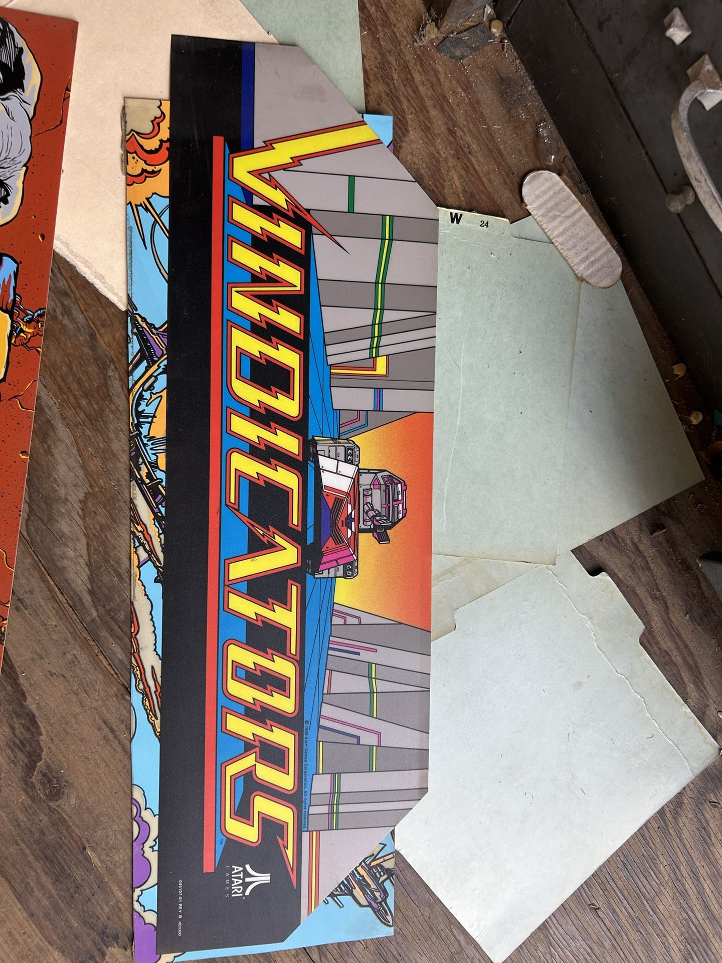 Original Atari Vindicators Arcade Marquee