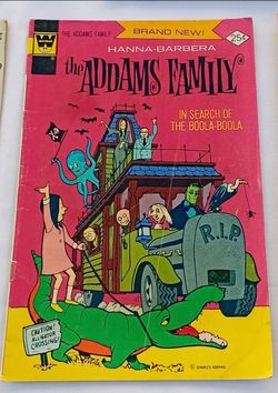 Vintage comic 1974, the Addams family,  in search  of boola boola, Hanna barbera