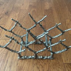 Metal art Wine Rack (Holds up To 9 Bottles)
