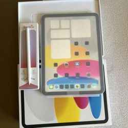 Apple iPad 10th Generation (2022 model /new Open Box ) 64GB Wi-Fi + Cellular with pencil, keyboard & case 