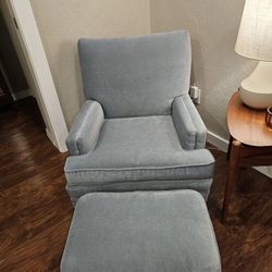 Mid Century Chair And Ottoman