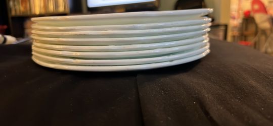 Antique white plates