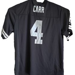 OAKLAND RAIDERS DEREK CARR JERSEY SIZE With gently used Raiders Ball Cap