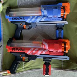 Pair Of Nerf Rival  Guns With Ammo