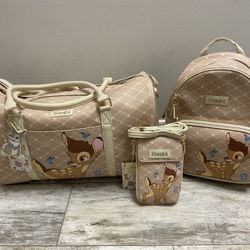 NWT Bambi Weekender Bag, Backpack And Phone Crossbody Bag