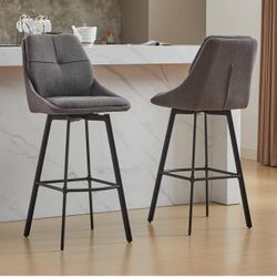 2 set Counter Height Bar Stool Swivel Bar Stools 