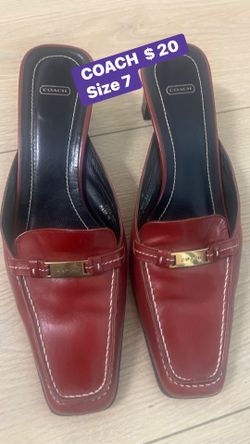 🚩🔶 Women COACH (7) Burgundy/Maroon/Wine Pumps heels (Dressy/Evening /any occasions)