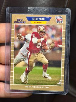 ERROR 😮!! Rare Steve Young Pro Set Error Card – Wrong Back (Mervyn Fernandez) Misprint !!