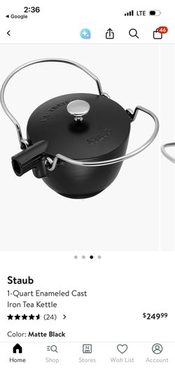 Staub 1-Quart Enameled Cast Iron Tea Kettle