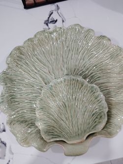 Vintage Cabbage leaf tray