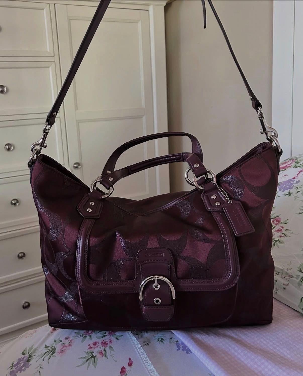 2000s Coach Signature Campbell Shoulder Bag