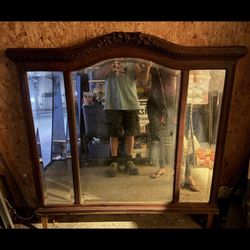 Large Ornate Antique Mirror From Italy