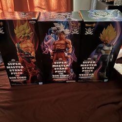 Super Master Stars Piece Dragonball figures ( UI Goku, SS goku , SS Vegeta)