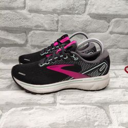 Brooks Ghost 14 Shoes Women's Size 7 Electric Black Purple