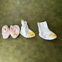 Baby Booties-Pink-$1 and Ducks-$2 