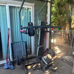 Gym And Boxing Stand With Punching Bag