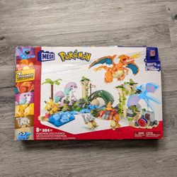 MEGA Pokemon Discoveries Charizard 7 Figure Building Motion Set 884 Pieces - NEW