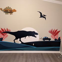 Dinosaur Wall Graphics 7ft Wide By 5ft Tall