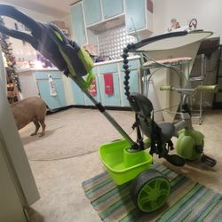 Little Trikes Tricycle With Storage Holder & Parent Control Steering & Roof