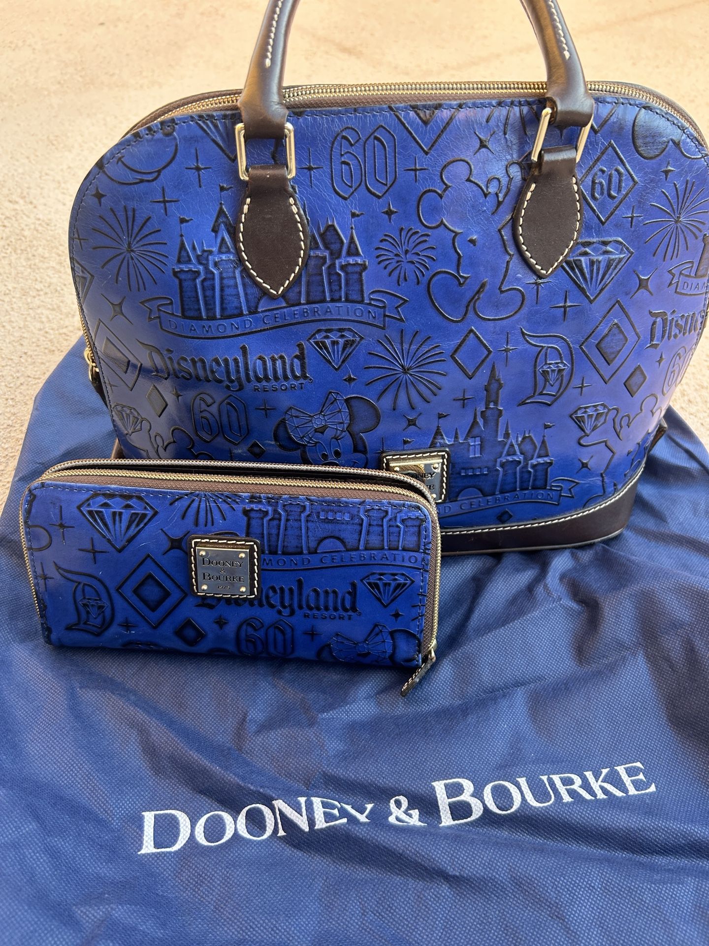 Dooney & Bourke Disneyland 60th Anniversary Hand Bag + Wallet