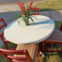 Nice White Dining Table With 4 Chairs