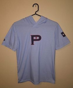 Holloway - Prosper Missions Baseball - Boys - Large -  Lightweight Hoodie - Short Sleeve - Polyester Blend - "P" Logo - Light Blue