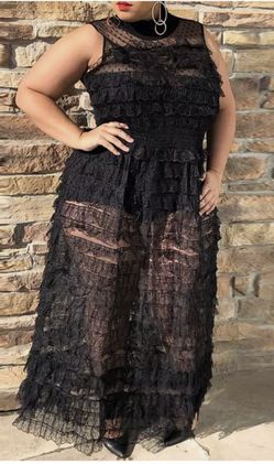 Sexy Black Mesh Dress