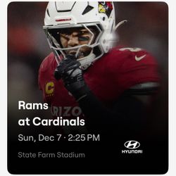 2 tickets for Rams vs Cardinals