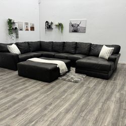 Leather Sectional Couch - Free Delivery