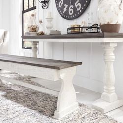 Ashley Table With Lift Top Storage Bench (New In Box)
