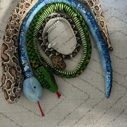 4 Plush Snakes 