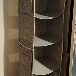  6 Shelf Hanging Closet Organizer Gray