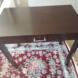 Wood End Table With Drawer