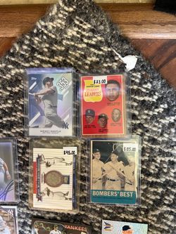 Mickey Mantle original Topps 60s Whitey Ford 61 yogi Berra game used Ruth judge Ben rice Yankees baseball card lot