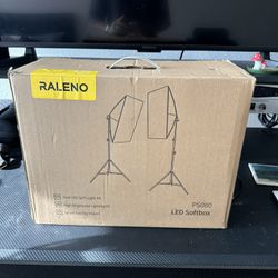 Raleno PS080 LED Softbox Lighting Kit Dual Lights