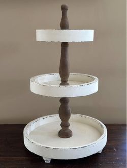 LARGER 3 Tiered Tray (25x15) Rustic 🚭❗️AVAILABLE  IF POSTED❗️
