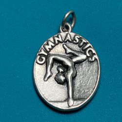 Retired James Avery Gymnastics Pendant Sterling Silver