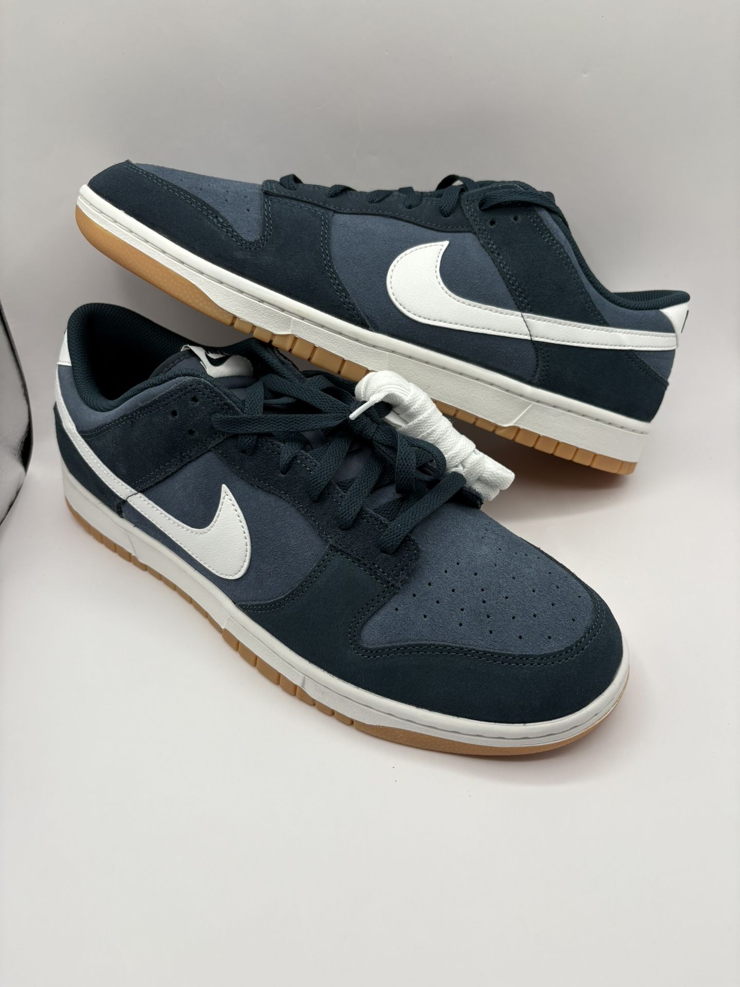 New Nike Dunk Low Retro SE Blue Armory Navy White Gum Mens Size 15 Shoes Sneakers