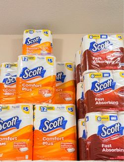 Paper towels  &.   toilet paper